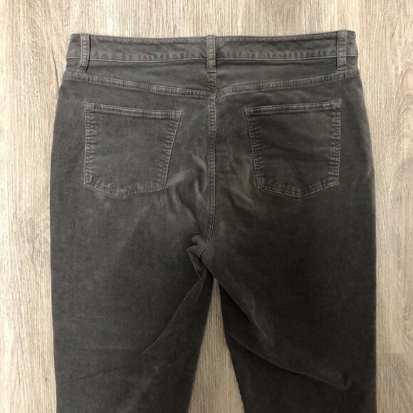 Talbots Women's Size 10 Simply Flattering 5 Pocket Straight Grey Corduroy Pants - Picture 4 of 7